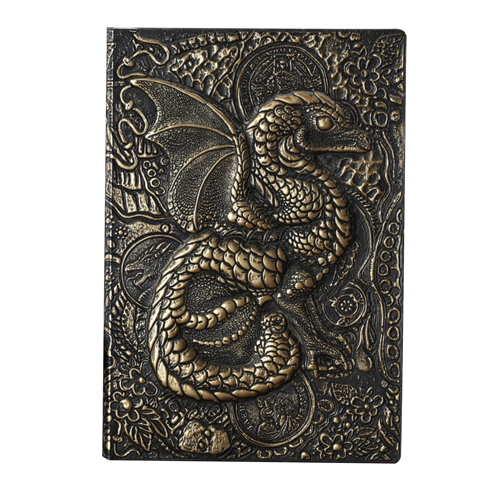 Vintage Embossed Notebook Hardcover PU Notepad for Office Women Men Gifts