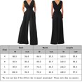 thumbnail image 2 of Monos Elegantes Mamelucos sin espalda para mujer Traje de dama de oficina con cuello en V profundo y hombros descubiertos (Negro S) Kuymtek para Mujer Negro T XL, 2 of 6