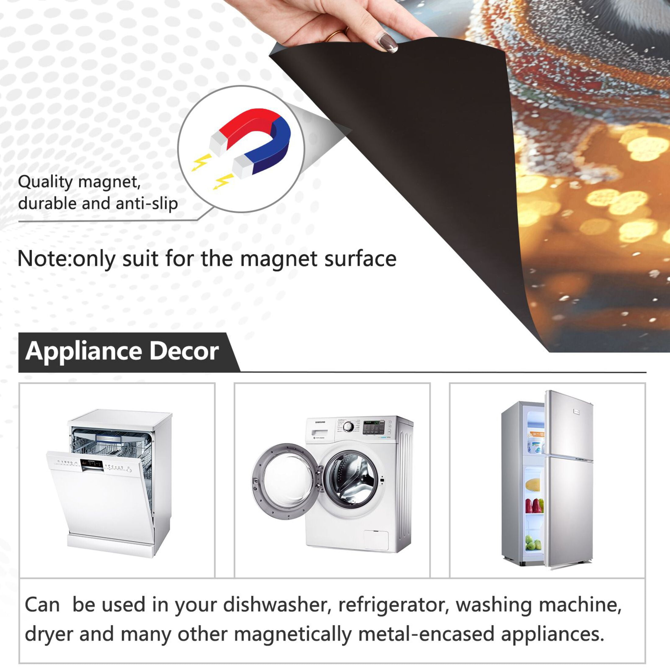 Haosy Dishwasher Magnet Cover Magnetic Fridge Door Cover Home Kitchen Decor Cute Penguin and Telescopes 23"x 26"