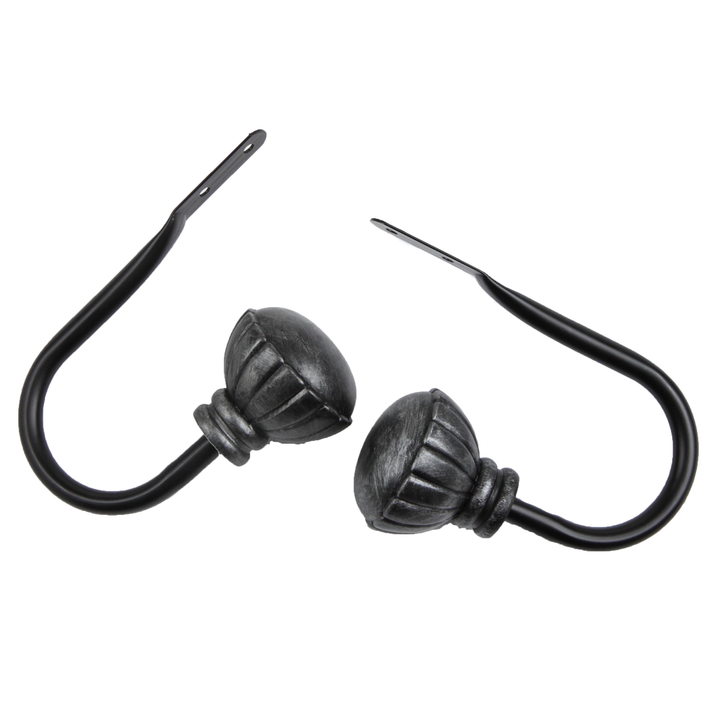Bria Curtain Holdback Pair in Black