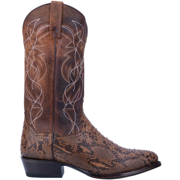 Dan Post Men's Manning Exotic Python Western Boot Round Toe Bay Apache 7.5 D(M) US