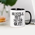 thumbnail image 3 of CafePress - HUSTLE, HIT, NEVER QUIT! Mug - 11 oz Ceramic Mug - Novelty Coffee Tea Cup, 3 of 4