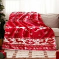 thumbnail image 5 of hengsof Christmas Soft Flannel Blanket Warm Fleecy Holiday Decorative Blanket Winter Comfortable Sofa Blanket, 5 of 6