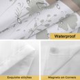 thumbnail image 4 of No Hook Shower Curtains with Snap-in Liner Set, Brown Geometric Waterproof Hotel Style Bathroom Shower Curtain, Stripes Boho Spring Flowers Pastoral Country Mesh Top Bath Curtains 72''x72'', 4 of 9