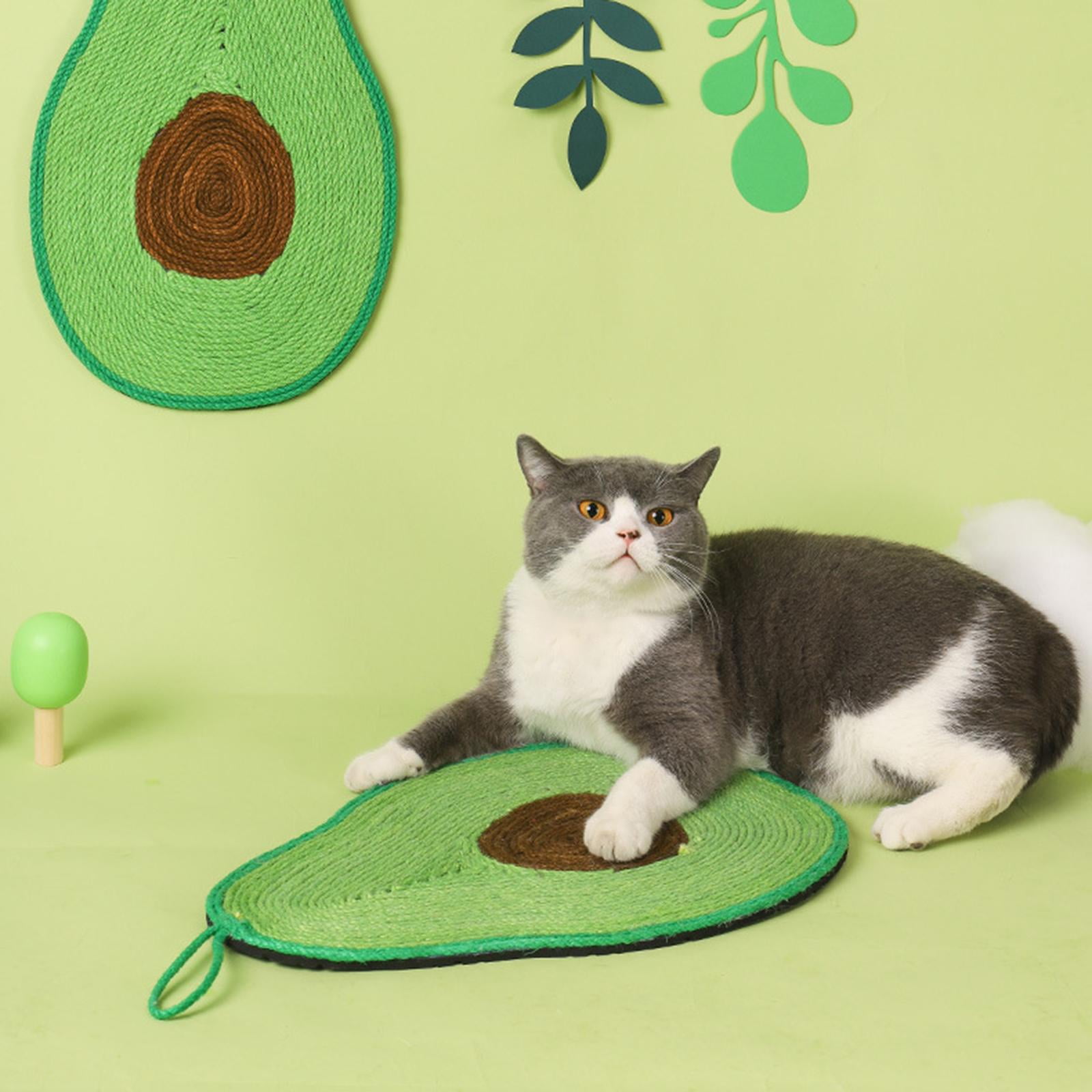 Natural Sisal Cat Scratcher Mat Non Slip for Indoor Cats Rug Floor Scratching Mat Scratch Pad for Protect Carpets Cat Grinding Claws Green