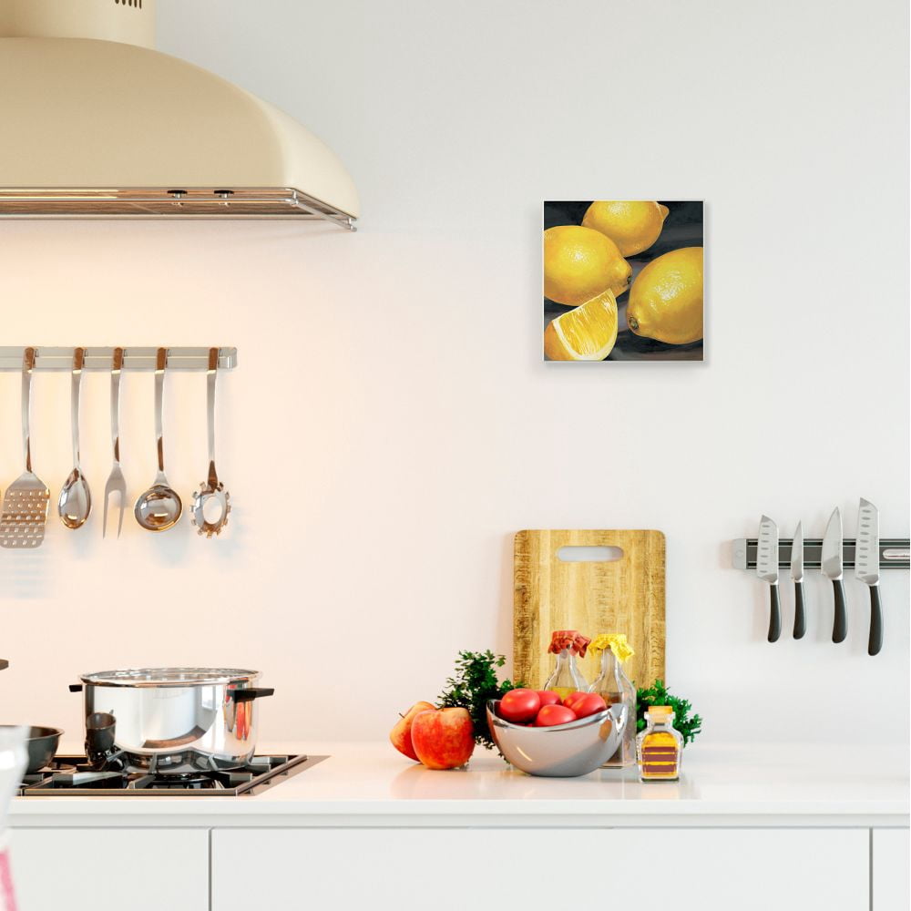 Stupell Industries Yellow Lemons and Fruit Wedge Hyperrealism Painting Wall Plaque by Stefania Mottinelli