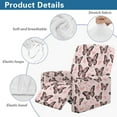 thumbnail image 5 of Xoenoiee Pink Butterfly Heart Pattern Recliner Slipcover Lazyboy Recliner Chair Cover 4 Piece Stretch Recliner Couch Covers Small Reclining Cover with Pockets Furniture Protector, 5 of 7
