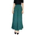 thumbnail image 3 of Aoanydony Womens Wide Leg Pants Casual Work Pants Straight Trousers Long Palazzo Pants Green 2XL, 3 of 6