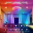thumbnail image 3 of Lámpara de techo con atenuación RGB inteligente de 30W 110V Wi-Fi + BT 2.4G remoto yeacher  Lámpara de techo, 3 of 7