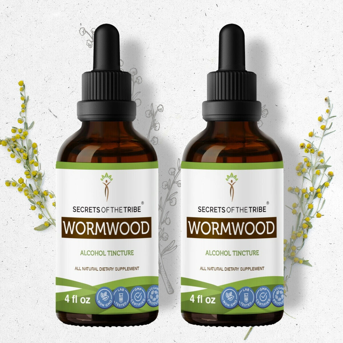 Wormwood Tincture Alcohol Extract, Organic Artemisia absinthium Healthy