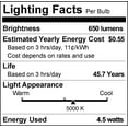 thumbnail image 4 of Philips Ultra Efficient LED 65-Watt BR30 Floodlight Light Bulb, Daylight, Dimmable, E26 Medium Base (1-Pack), 4 of 6