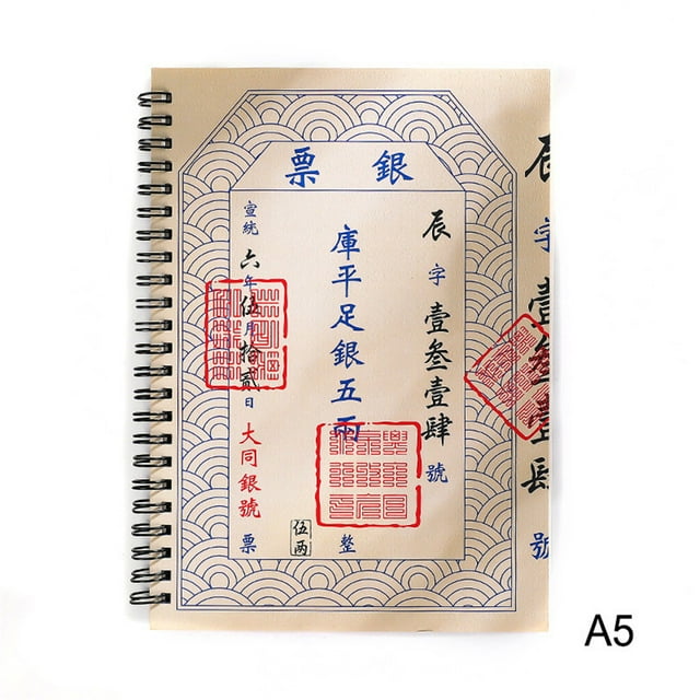 CAROOTU Kraft Paper Coil Notebook Thickened Retro Minimalist Notebook stationery