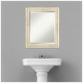 thumbnail image 6 of Country White Wash Beveled Wood Bathroom Wall Mirror, 6 of 10