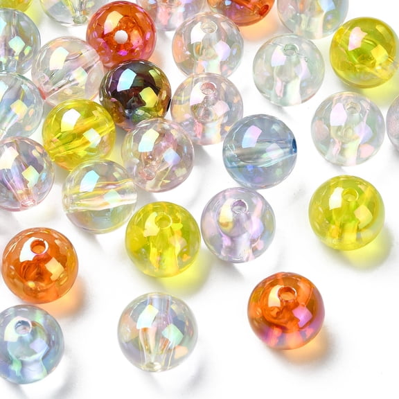 DanLingJewelry 50 Pcs Transparent Acrylic Round Beads 16mm Ball Beads Plastic Chunky Beads Loose Round Spacer Beads for Jewelry Making DIY Craft Pen Bracelet Supplies