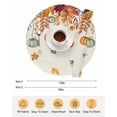 thumbnail image 6 of 13 Inch Round Placemats Set of 6, Fall Orange Green Pumpkins Non Slip Heat Insulation PP Table Mats, Thanksgiving Maple Leaf Rustic Washable Place Mats for Kitchen Dining Party Table Decor, 6 of 7