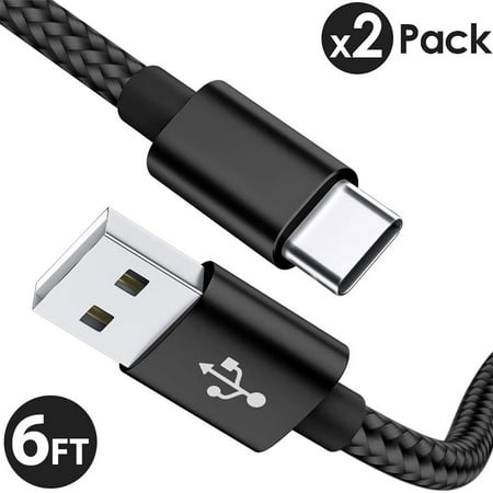 2x 6FT USB Type C Cable Fast Charging Cable USB-C Type-C 3.1 Data Sync Charger Cable Cord For Samsung Galaxy S10 S9 S9+ Galaxy S8 S8 Plus Nexus 5X 6P OnePlus 2 3 LG G5 G6 V20 HTC M10 Google Pixel XL price history on PriceWatchPro