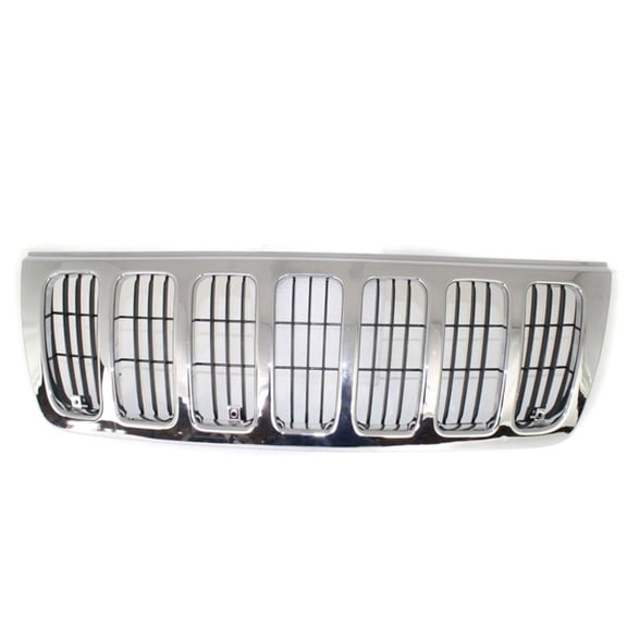 For 99-03 Grand Cherokee Front Grille Grill Assembly Chrome Shell & Black Insert