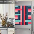 thumbnail image 3 of Yayeee Magnetic Dishwasher Cover for The Front Decoration Home Kitchen Machine Sticker Protector, Navy Blue Stripes, 3 of 6