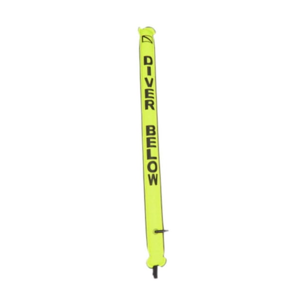 Boya marcadora de superficie de buceo Tubo de señal de buceo Accesorios Ligero Versátil Amarillo fluorescente