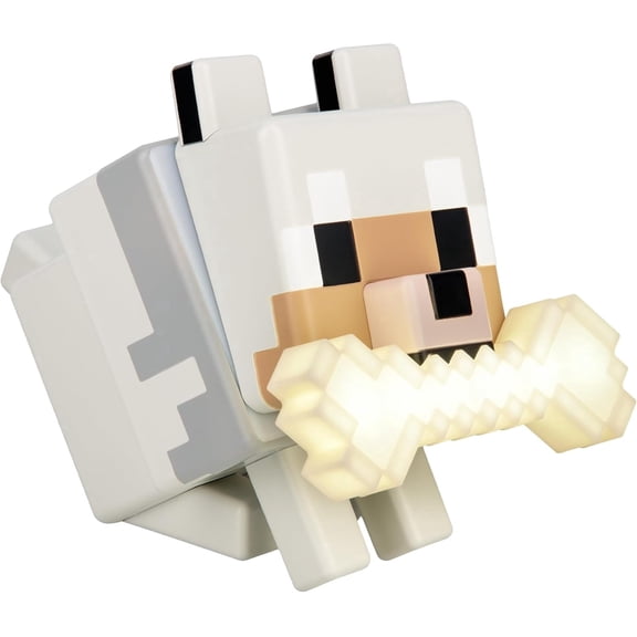 Minecraft Wolf GloBuddies Light Color Changing 3D Mojang Licensed LED Night Lamp Teens Adults