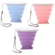 thumbnail image 1 of 3 vasos de viaje plegables | Vasos de agua plegables de silicona con tapa | Vasos reutilizables, 1 of 7