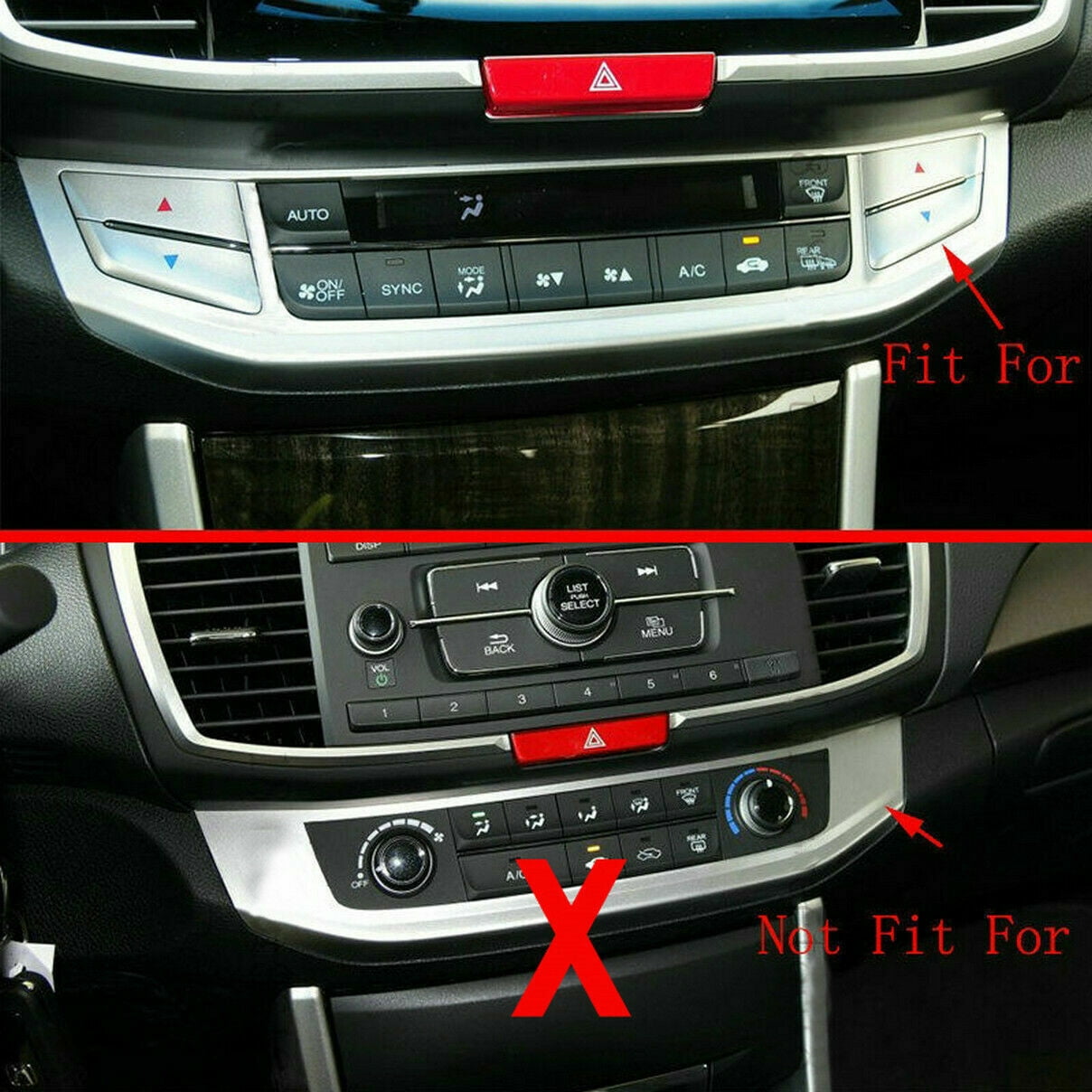 Carbon Fiber AC Switch Panel Cover Trim Console For Honda Accord 2013