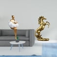 thumbnail image 2 of Figura de resina de chica estética, escultura de arte abstracto, estatua de personaje, artesanía hecha a mano, caballo de pie, decoración de mesa para, 2 of 8