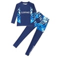 thumbnail image 2 of Boy Shorts Swimwear Sets Sun Protection and Long/short Sleeve Bathing Suits Swimwear Sets Beach Holiday Clothes Blue 7-8 Years, 2 of 5