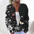 thumbnail image 1 of LOVZFMLL Cardigan pour Femmes Imprimé Décontracté Tricoté Manteau à Boutons, 1 of 5