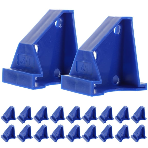 20 Pieces Laminate Floor Spacers Repair Kit with Double Wooden and PP Tools for Flooring Installation and Repair