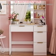 thumbnail image 6 of Ktaxon Lighted Makeup Vanity Table, White Dressing Desk with Charging Station, White, 6 of 10