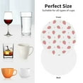 thumbnail image 6 of Sigee Hand Drawn Strawberry for Water-Resistant, Heat-Resistant, Non-Slip Leather Coasters Set, Ideal for Coffee Table, Office, Bar, Home Decor-Round Shape, 6 of 6