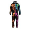 thumbnail image 7 of Halloween Onesie Adult Skeleton Long Sleeve Hooded Halloween Pajamas Hooded Soft Plush One Piece Jumpsuits Loungewear Sleepwear Outfit for Halloween Party, 7 of 7
