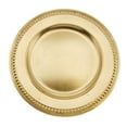 thumbnail image 2 of Fennco Styles Embossed Bead Border Shelby Design 14" Decorative Charger Plate-Set of 4 (Gold), 2 of 2