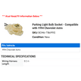 thumbnail image 2 of Parking Light Bulb Socket - Compatible with 1994 Chevy Astro, 2 of 2