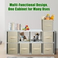 thumbnail image 3 of Baokaler 8 Cube Storage Organizer Cubby Storage 8 Cube bookshelf With Bins For Bedroom Livingroom White Cubby Storage for Home, White Finish, 3 of 8