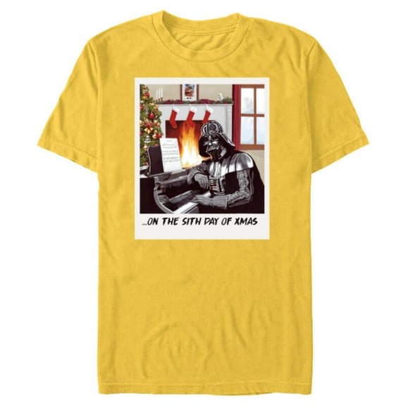 Star Wars Darth Vader Sith Day of Xmas Holiday - Short Sleeve Blended T-Shirt for Adults -Customized-Yellow