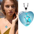 thumbnail image 2 of CILENON Butterfly Heart Shaped Necklace Women'S Necklace Pendant Heart Design Gift Best (C,One Size), 2 of 5