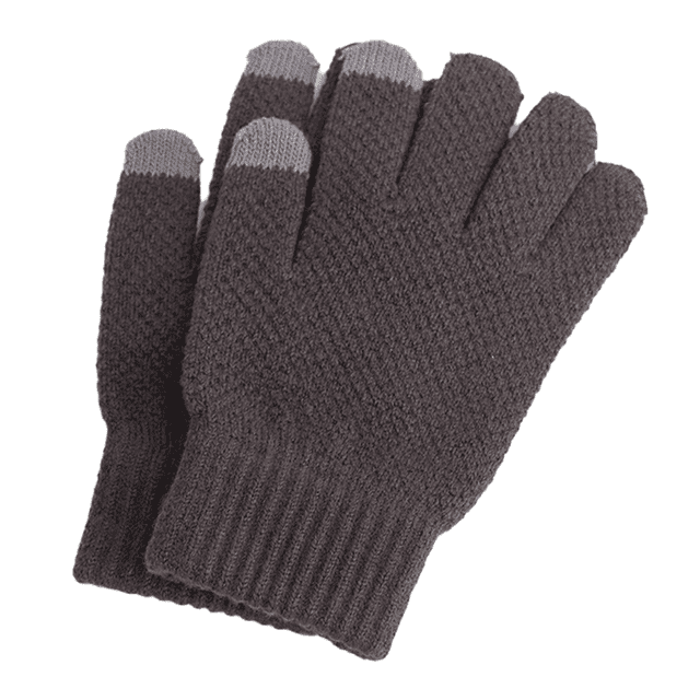 Winter touch screen gloves Warm wool lined knit gloves elastic cuffs