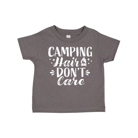 

Inktastic Camping Hair Dont Care with Campfire Gift Toddler Toddler Girl T-Shirt