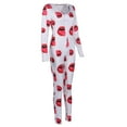 thumbnail image 3 of Hirigin Womens One Piece Sleepwear Cartoons Print Pajamas Jumpsuit Rompers, 3 of 4