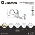 thumbnail image 4 of Kingston KB1575BLSP Georgian Single-Handle 2-or-4 Hole Kitchen Faucet with Side Sprayer in Oil Rubbed Bronze, 4 of 4
