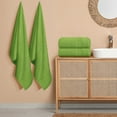 thumbnail image 3 of MALLONI HOME 4 Pack Bath Towel Set 27x54, 100% Ring Spun Cotton, Ultra Soft Highly Absorbent Machine Washable Hotel Spa Quality Bath Towels for Bathroom, 4 Bath Towels Kiwi Green, 3 of 7