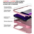 thumbnail image 6 of Diverbox for iPhone 13 Pro Case [Shockproof] [Dropproof] [Tempered Glass Screen + Camera Lens Protector],Heavy Duty Protection Phone Case Cover for Apple iPhone 13 Pro (Pink), 6 of 7
