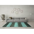thumbnail image 3 of Ahgly Company Indoor Rectangle Abstract Light Blue Modern Area Rugs, 2' x 5', 3 of 4