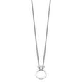 thumbnail image 2 of 925 Sterling Silver Cable Fancy Necklace Chain Circle w/Diamond-cut Beads 18 inch 0.7 mm, 2 of 5