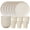 Beige, variant on TINANA Wheat Straw Dinnerware Sets, Service for 6, 18 PCS Unbreakable Plastic Dinnerware, Freezer Dishwasher Safe - Beige