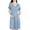 Blue, variant on TAIAOJING Women Maternity Nursing Dress Dress Short Sleeved Feeding Dress No Wear Bra Go Out Postpartum Feeding Summer Dress