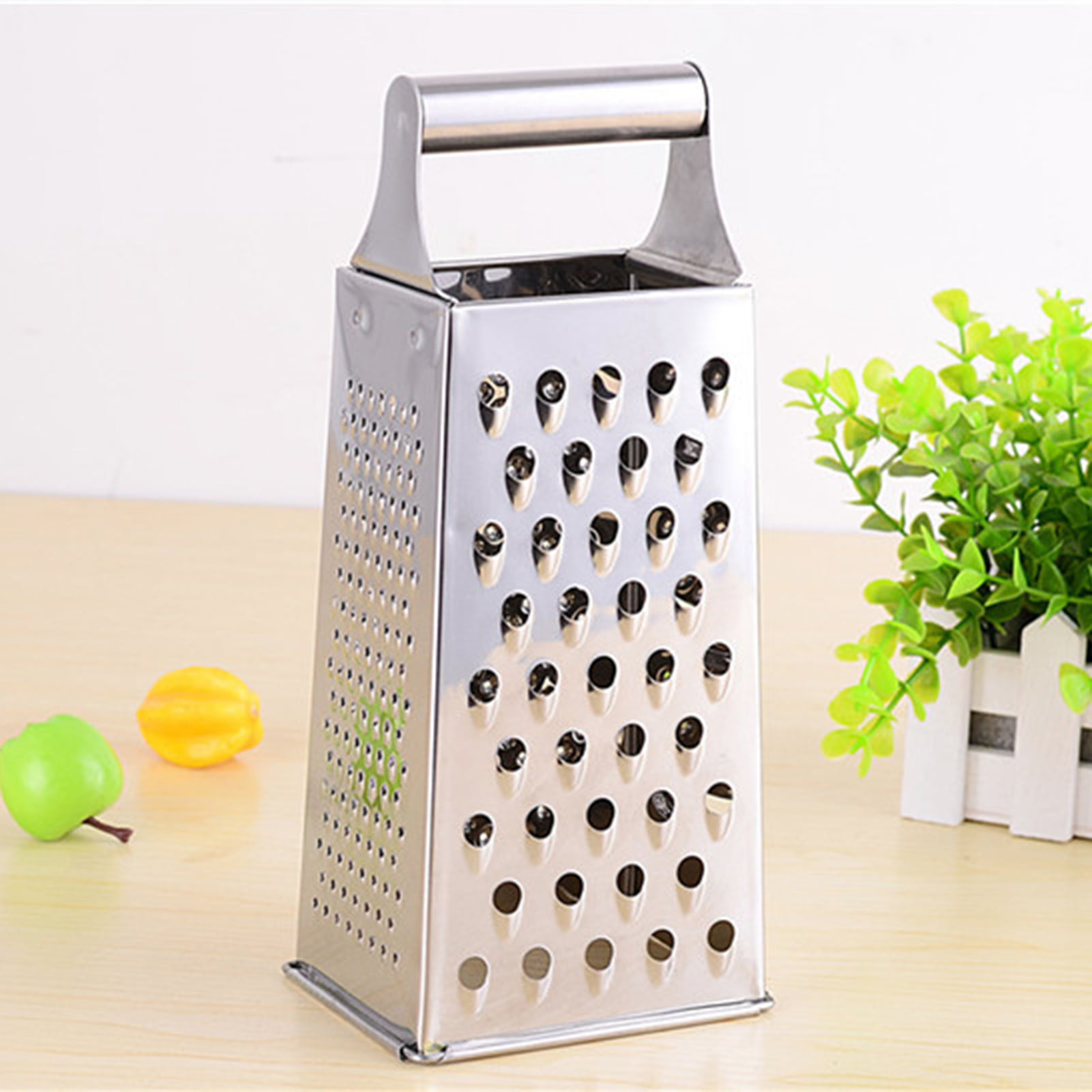  Tablecraft Stainless Steel Cheese Grater, Professional Handheld  4 Sided Kitchen Shredder Peeler Shaver Box, Best for Parmesan Cheese,  Vegetables, Spices, Herbs, Handle with Non-Slip Base, Small 6 : Home &  Kitchen