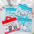 thumbnail image 4 of NS2 Little TwinStars Kuromi Doraemon-Bolsa De Documentos De Doble Capa De Dibujos Animados Para Estudiantes , Matrícula Impermeable , Gran Aprendizaje, 4 of 4